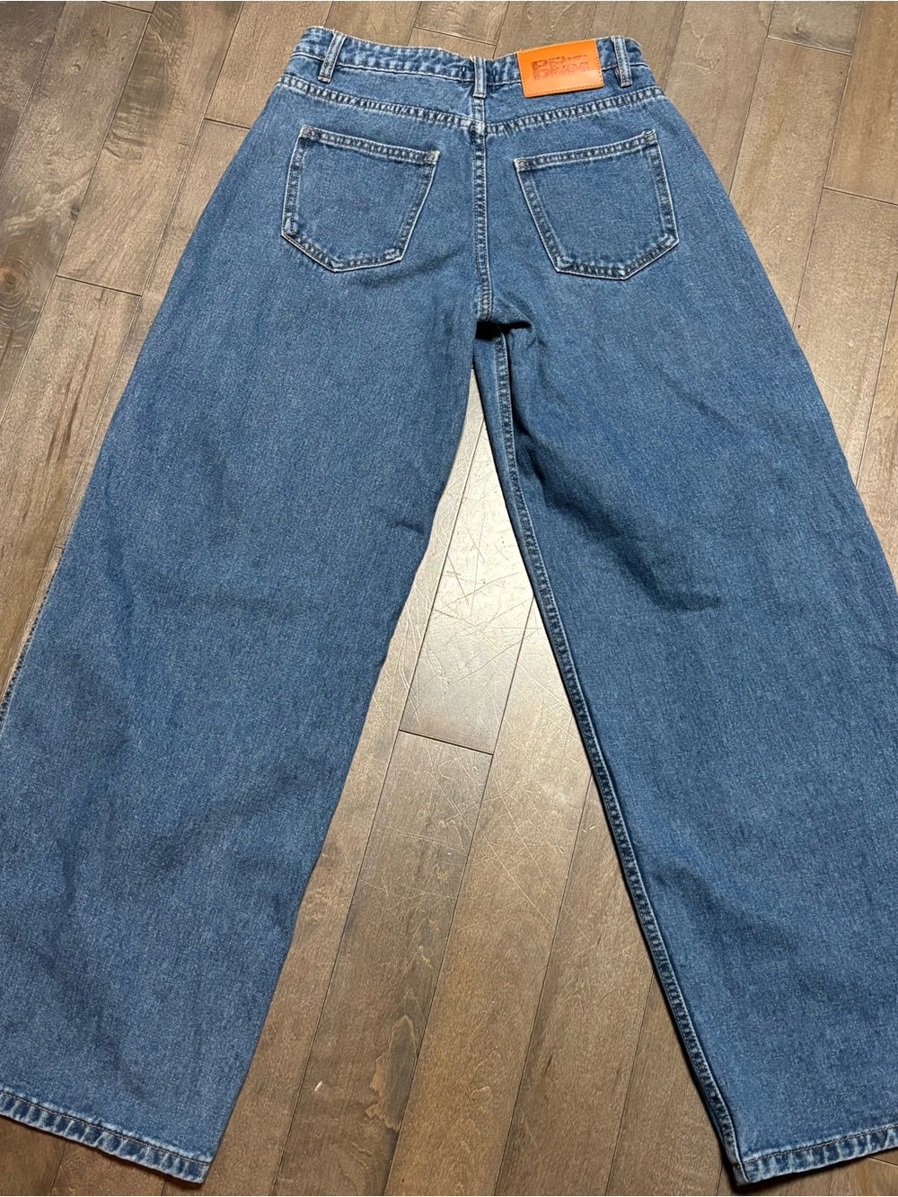 Princess Polly Zephee Wide Leg Jeans US 2 AU 6 Blue High Rise Denim LN - Picture 4 of 12